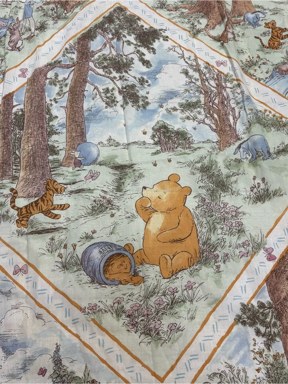 Disney Classic Winnie The Pooh and Friends Tigger Piglet Eeyore Shower Curtain